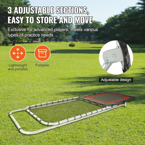 VEVOR Folding Lacrosse Rebounder for Backyard, Volleyball Bounce Back Net, Pitchback Throwback Baseball Softball Return Training Screen, Adjustable Angle Shooting Practice Training Wall in Saudi Arabia