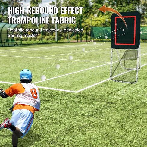 VEVOR Folding Lacrosse Rebounder for Backyard, Volleyball Bounce Back Net, Pitchback Throwback Baseball Softball Return Training Screen, Adjustable Angle Shooting Practice Training Wall in Saudi Arabia