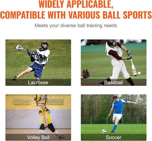 VEVOR Folding Lacrosse Rebounder for Backyard, Volleyball Bounce Back Net, Pitchback Throwback Baseball Softball Return Training Screen, Adjustable Angle Shooting Practice Training Wall in Saudi Arabia