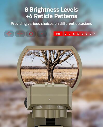 CVLIFE FoxSpook Rechargeable Reflex Sight, 1X28x40mm Red Dot Sight, 4 Adjustable Reticles Red Dot Optics for Picatinny Rail, Red Dot Scope, Paintball Sight Absolute Co-Witness in Saudi Arabia