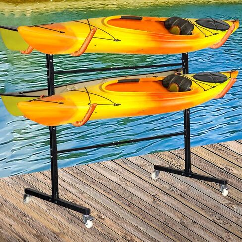 Freestanding Kayak Storage Rack 2 Kayaks/4 Kayaks, Kayak Racks for Outdoor Storage, Kayak Stand Heavy Duty Storage for Kayaks, Canoes, SUP and Surfboards in Kuwait