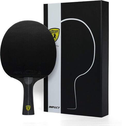 Killerspin Impact SmartGrip Table Tennis Paddles - Black Ping Pong Racket with Case, Table Tennis Equipment for Beginners/Intermediates - Ensures Good Control and Stroke in Saudi Arabia