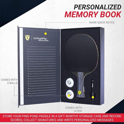 Killerspin Impact SmartGrip Table Tennis Paddles - Black Ping Pong Racket with Case, Table Tennis Equipment for Beginners/Intermediates - Ensures Good Control and Stroke in Saudi Arabia