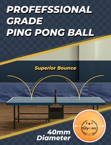 Glymnis Ping Pong Paddles Set Table Tennis Rackets with Balls, Storage Case for Indoor Outdoor Table Tennis Paddle Game Accessories in Kuwait