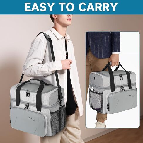 Bowling Ball Bag, 2 Balls Bowling Bag with Ball Holder, Fits a Single Pair of Bowling Shoes Up to Size 16 for Men in Saudi Arabia