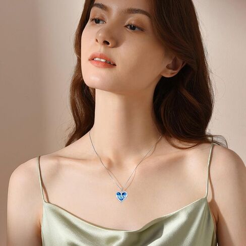MEIDERBO Angel Number Necklace 444 Necklace 925 Sterling Silver Angel Number Pendant Crystal Jewelry for Women Girls Mom Mother Daughter Valentine's Day Birthday Christmas Gift, Sterling Silver, in Kuwait