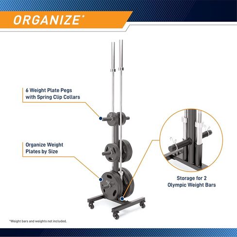 Marcy Olympic Weight Plate Tree for 2-Inch Plates Weight Storage Rack in Saudi Arabia