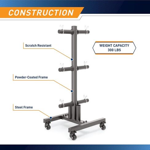Marcy Olympic Weight Plate Tree for 2-Inch Plates Weight Storage Rack in Saudi Arabia