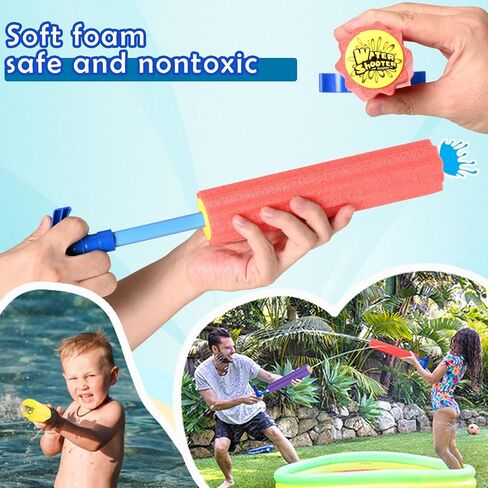 مسدسات المياه من دراموساري، 12 قطعة من رشاشات المياه الرغوية اللطيفة مع مقابض ديناصور وحيد القرن، مسدسات رش للأطفال الأولاد والبنات لحمام السباحة/الشاطئ in Kuwait