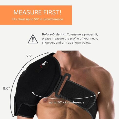 NatraCure Advanced Cold or Hot Shoulder Ice Pack Wrap, Compression Shoulder Brace for Pain Relief - Cool or Heating Pad for Rotator Cuff Injuries, Football, Baseball, Volleyball, Basketball, Golf, Softball in Saudi Arabia