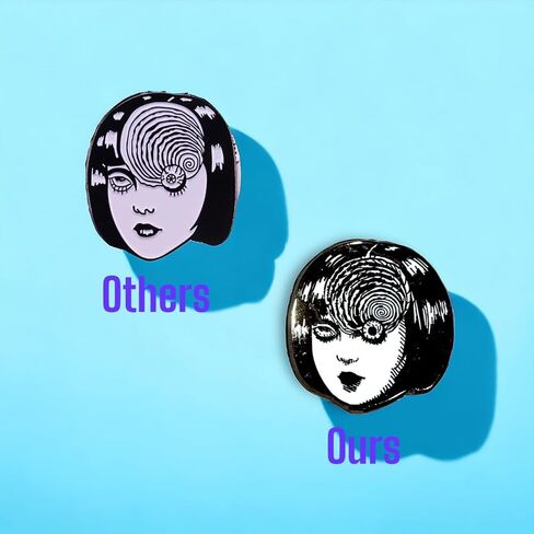 Junji ito Pin Tomie Pin Uzumaki Pin Junji ito enamel pin tomie Junji ito Uzumaki Junji ito tomie enamel pin hard enamel in Saudi Arabia
