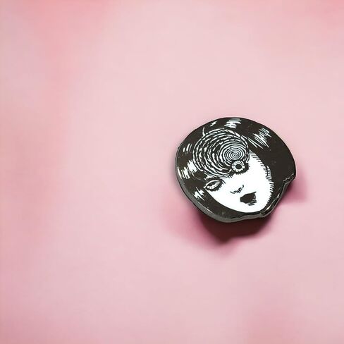 Junji ito Pin Tomie Pin Uzumaki Pin Junji ito enamel pin tomie Junji ito Uzumaki Junji ito tomie enamel pin hard enamel in Saudi Arabia