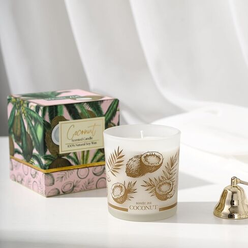 شمعة معطرة من رومي زوي - جوز الهند - 6 اونصة من شمع الصويا للعلاج العطري للمنزل، هدايا للنساء - 170 غرام in Saudi Arabia