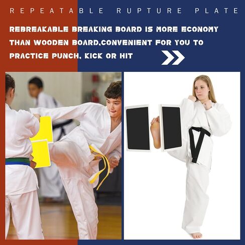 Jecery Rebreakable Punching Board Rebreakable Boards Martial Arts Taekwondo Karate MMA Ninja Training Practice EVA Boxing Equipment Karate Breaking Board for Kids Adults in Kuwait