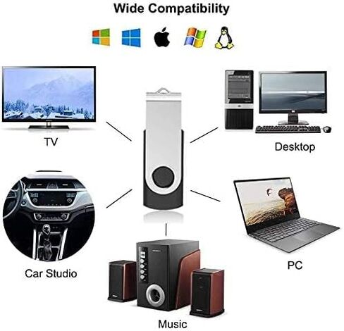 AreTop 4GB USB 2.0 Flash Drive 20 Bulk, Pen Drive AreTop USB2.0 Thumb Drive Bulk Pendrive 4GB Memory Stick (20PCS 4GB-Black)… in Saudi Arabia