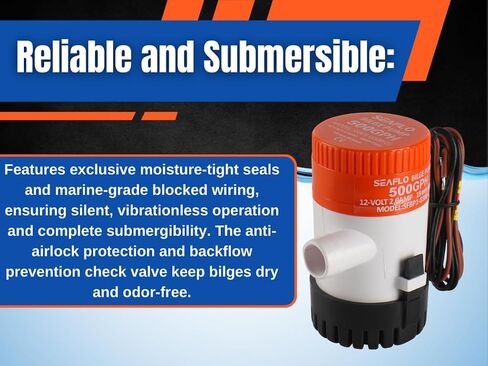 SEAFLO 01-Series 12v 3700 GPH Bilge Pump- 4 Year Warranty! in Saudi Arabia