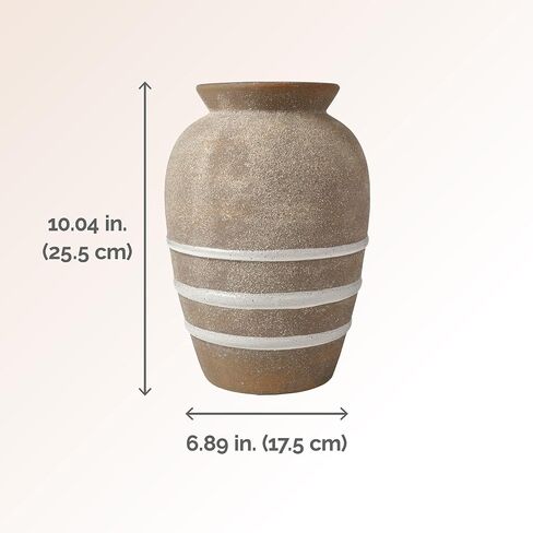 مزهرية سيراميك مخططة من ميكاسا، 6.89x6.89x16.14 بوصة in Saudi Arabia