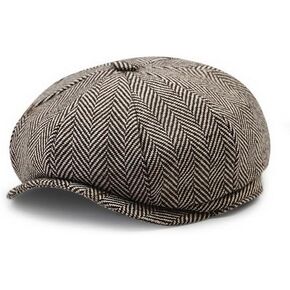 قبعة Crazy Cart للرجال والنساء من مزيج الصوف الفاخر 8 ألواح منقوشة متعرجة لموزع الصحف in Kuwait