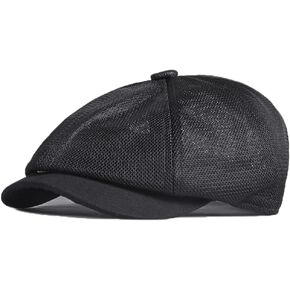 Newsboy Hats for Men Mesh Gatsby Cap Breathable Summer Hat Adjustable
