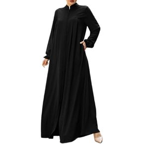 OLEMEK Women’s Abaya Long Sleeve Muslim Dress Ramadan Prayer Dress Kaftan Dubai Islamic Dress