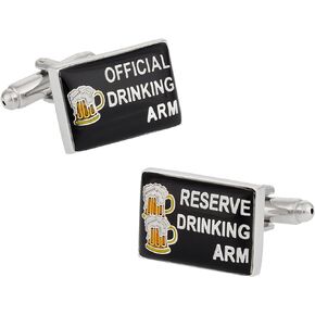 Drinking Arm Cufflinks Funny Novelty Cufflinks for Men with Presentation Box