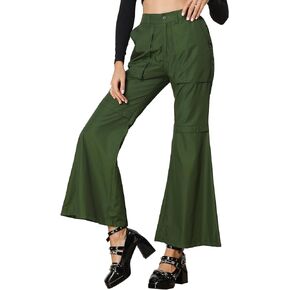 Allegra K Cargo Pant for Women's Y2K High Waisted Bell Leg Baggy Pants