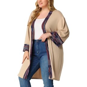 Agnes Orinda Knit Cardigan for Women Plus Size Open Front Boho Bohemian Sweater Cardigans