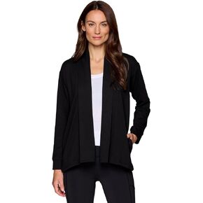 RBX Lightweight Cardigan for Women, Long Sleeve French Terry Open Cardigan Sweater with Pockets for Yoga, Casual Wear