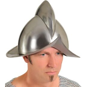 AnNafi® Spanish Comb Morion Boat Medieval Helmet Replica | Medieval Metal Helmet | PREMIUM QUALITY with Fitted LEATHER LINER | 20 Gauge Steel Wearable for Adult | Medieval Costumes