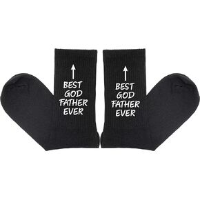 Best Godfather Ever Socks,Godfather Funny Socks,Godfather Gift,Gift For men,Godmother Thank You Gift,Baptism Gift.(GY137)