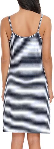 فستان نوم نسائي من Vlazom فستان نوم مخطط بدون أكمام ملابس نوم ناعمة للنساء مقاس S-XXL in Kuwait