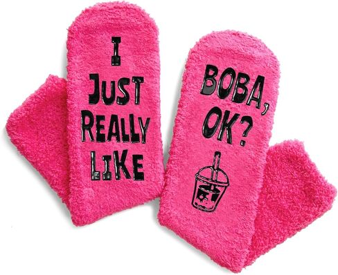 HAPPYPOP Funny Novelty Gifts Socks, Boba Gifts Bubble Milk Tea Gifts for Teen Girls Boba Socks, Gifts for Drinkers Bubble Tea Lover Gifts in Saudi Arabia