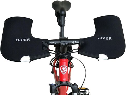 قفازات مقود الدراجة من ODIER، قفازات لراكبي الدراجات، قفازات للشتاء، غطاء حراري للمقود، زوج واحد من الدفء in Kuwait
