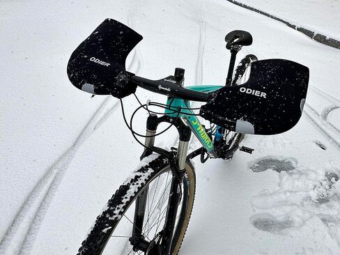 قفازات مقود الدراجة من ODIER، قفازات لراكبي الدراجات، قفازات للشتاء، غطاء حراري للمقود، زوج واحد من الدفء in Kuwait