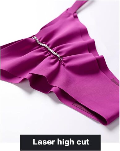 abandi Women's String Bikini Panties No Show High Cut Cheeky Panties Low Rise Hipster Seamless Underwear for Ladies in Saudi Arabia
