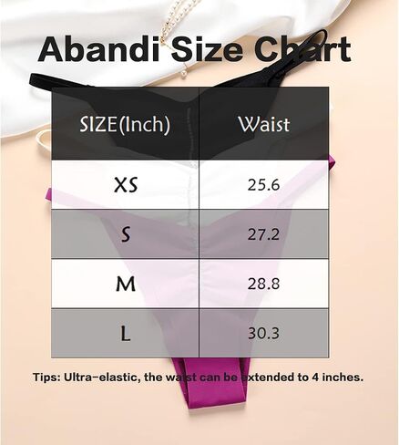 abandi Women's String Bikini Panties No Show High Cut Cheeky Panties Low Rise Hipster Seamless Underwear for Ladies in Saudi Arabia