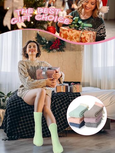 Liitrsh 36 Pairs Warm Plush Grip Socks Non Slip Fuzzy Socks Soft Hospital Socks for Winter Yoga Pilates Sleeping Women Slipper in Saudi Arabia