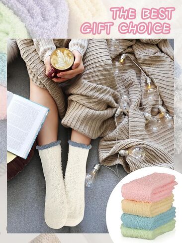 Liitrsh 36 Pairs Warm Plush Grip Socks Non Slip Fuzzy Socks Soft Hospital Socks for Winter Yoga Pilates Sleeping Women Slipper in Saudi Arabia