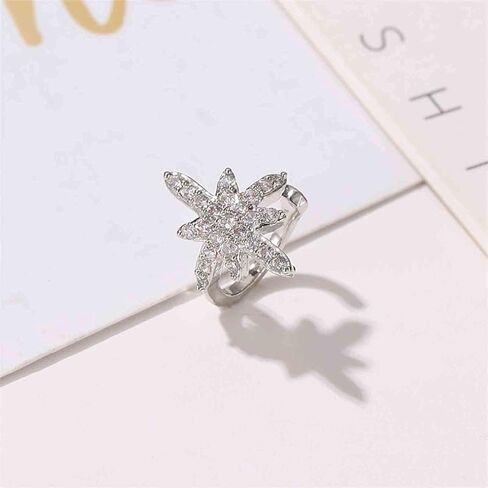Boho Crystal Northstar Ear Cuff Earring Vintage Rhinestone North Star Cartilage Cuff Earring Gold Cz Star Cuff Wrap Earrings Bling Northstar Earrings Jewelry for Women and Girls in Saudi Arabia