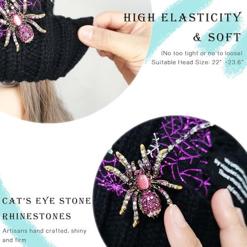 Pearl Wing Beanie Wig Hats for Women Pom with Hair Extensions Wavy Soft Attached 18",Cute Beanies with Designs in Saudi Arabia