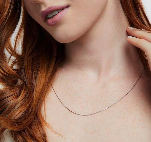 مجوهرات Adora الجميلة 14 قيراط من الذهب الأصفر أو الأبيض الصلب سلسلة ربط | سلسلة فقط | الطول من 16 إلى 22 بوصة | .80 ملم سميكة in Kuwait