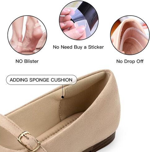 أحذية MUSSHOE النسائية المسطحة المريحة بمقدمة مدببة مع حزام من جلد البولي يوريثان سهلة الارتداء للنساء in Kuwait