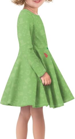 OZELANSAY Long Sleeve Swing Skater Dress for Girls Casual Cute Fall Dress Print Funny Outfits Party in Saudi Arabia