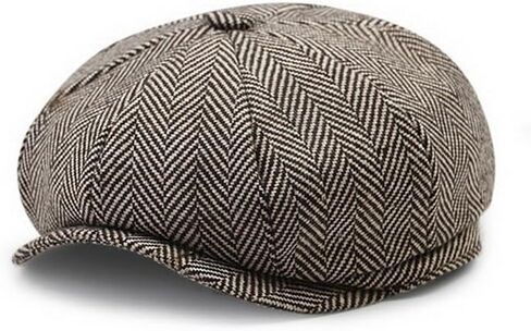 قبعة Crazy Cart للرجال والنساء من مزيج الصوف الفاخر 8 ألواح منقوشة متعرجة لموزع الصحف in Kuwait
