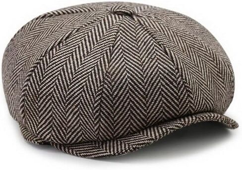 قبعة Crazy Cart للرجال والنساء من مزيج الصوف الفاخر 8 ألواح منقوشة متعرجة لموزع الصحف in Kuwait