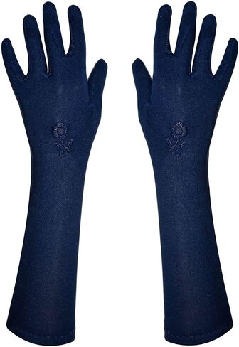 Stretch Gloves Sleeves Arm Arms Cover Covers Veil Hijab Hejab Islamic Islam Abaya Muslim Hijab Extensions Modest Glove Sleeve Women Winter Warm Warmer Outdoor Sun Block Ladies (Dark Blue) in Saudi Arabia