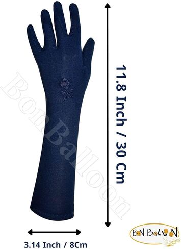 Stretch Gloves Sleeves Arm Arms Cover Covers Veil Hijab Hejab Islamic Islam Abaya Muslim Hijab Extensions Modest Glove Sleeve Women Winter Warm Warmer Outdoor Sun Block Ladies (Dark Blue) in Saudi Arabia
