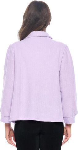 Casual Nights Women's Chenille Bed Jacket, Button Front Long Sleeve Sleep Top with Pockets in Kuwait