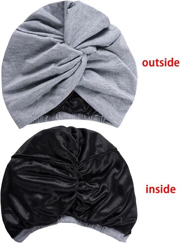 Turbans for Women Satin Lined Hair Bonnet Head Wrap Scarf Cover Durag Headwear Beanie Hat for Sleeping Outing Decor in Saudi Arabia