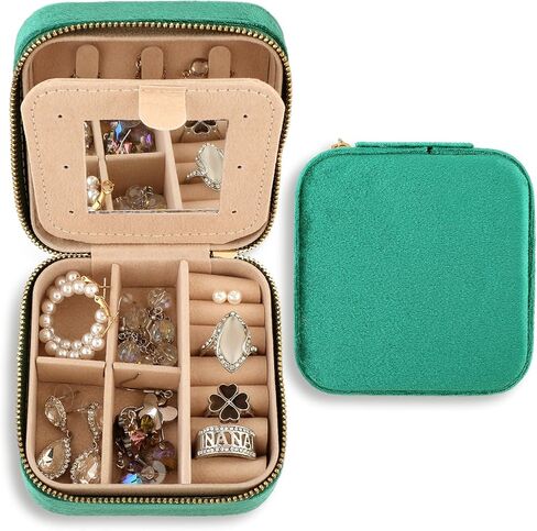 Jewelry Organizer Holder Travel Case Box Organizer Small Jewellery Necklace Earring Storage Home Decor Glasses Bag Women in Kuwait